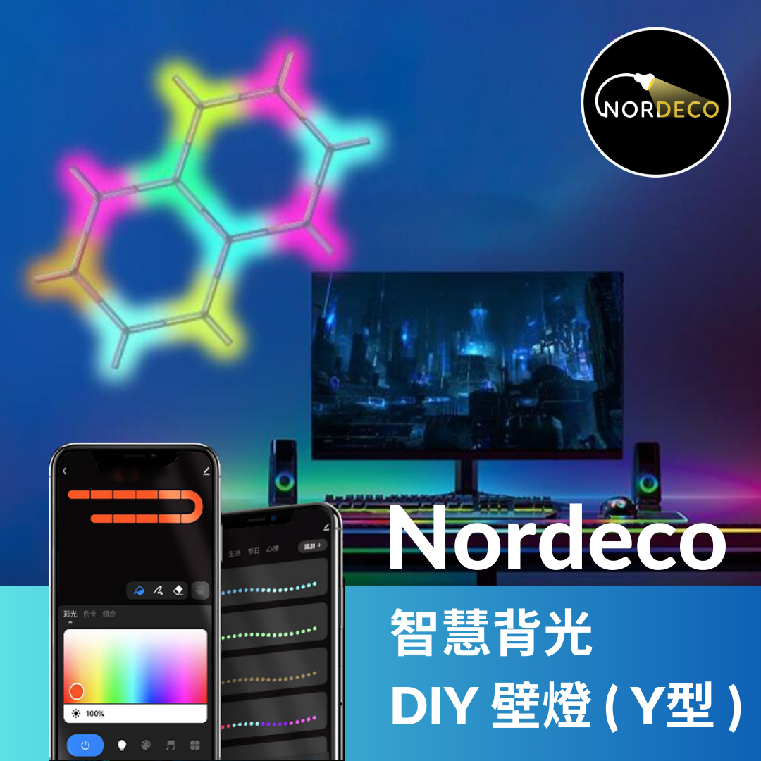 Nordeco 智慧背光DIY壁燈（Y型）