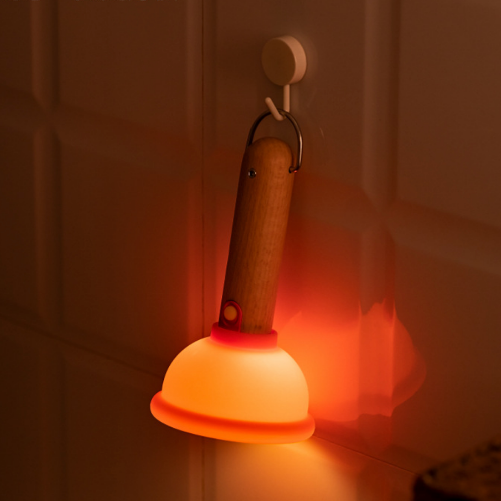 木質馬桶吸小夜燈