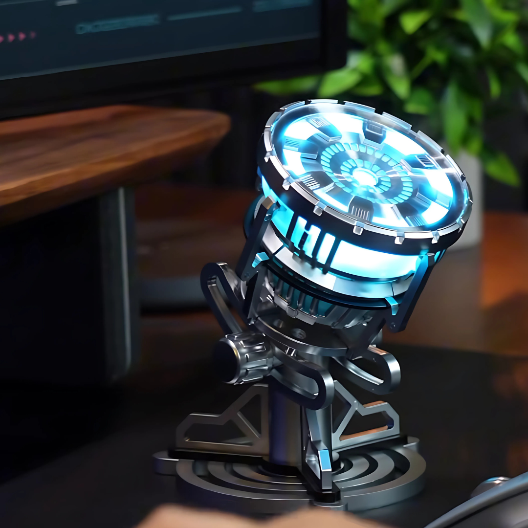 鋼鐵之心燈具擺件｜鈀金屬款