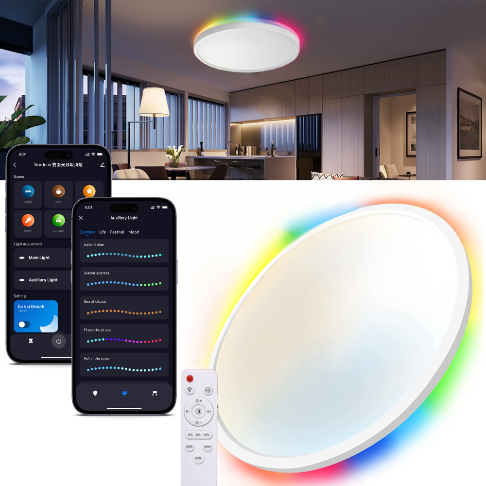 Nordeco 42W Smart LED Ceiling Light (Double-sided Light Source)